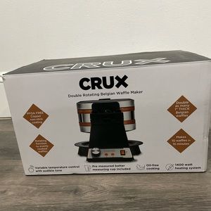 CRUX DOUBLE ROTATING BELGIAN WAFFLE MAKER
